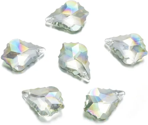 Miniatura 19 de 20pcs checa facetado cristal barroco lámpara colgante gota perlas Suncatcher 0.866 in febrero amatista púrpura piedra natal