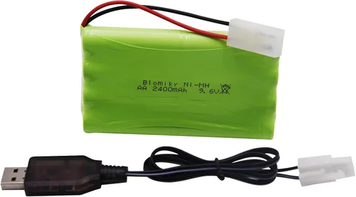 Miniatura 3 de Blomiky Paquete de 1 batería recargable NiMH de 9.6 V 2000 mAH de 8 celdas AA con conector Tamiya estándar enchufe para tanque de camión RC