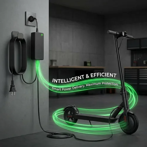 Miniatura 5 de Cargador de batería de litio de 42v 2a Reemplazo 3-en-1 Conector universal para carga rápida Paquetes de baterías de iones de litio de la serie 36v