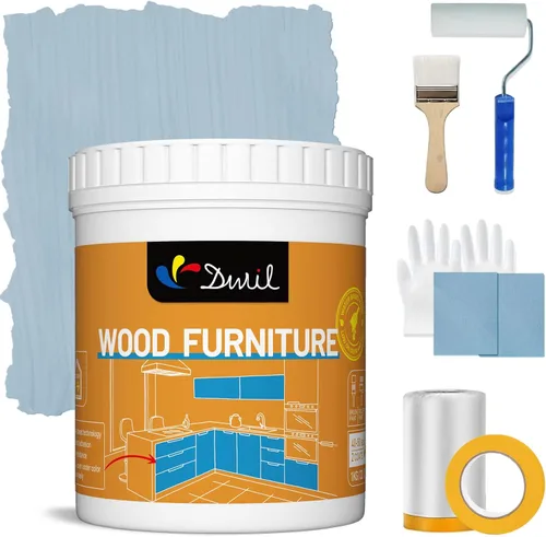 Miniatura 7 de DWIL Pintura acrílica para madera para muebles, semibrillante, adecuada para renovación de superficies de madera, no tóxica e inodora, ecológica
