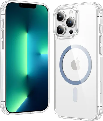 Miniatura 1040 de FNTCASE Funda para iPhone 13 Pro-Max: Fundas magnéticas transparentes compatibles con Magsafe Slim anti amarillamiento protección contra caídas
