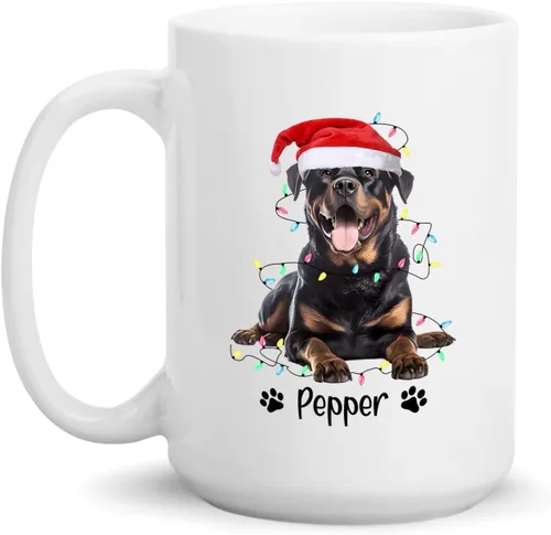 Miniatura 22 de Taza personalizada de Alaskan Malamute – Taza de café personalizada con nombre para los amantes de los perros – Regalo de cerámica de Navidad