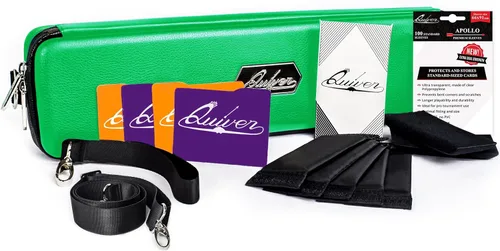 Estuche verde para tarjetas de Quiver Time, perfecto para mazo MTG, caja de almacenamiento premium, para cartas coleccionables y almacenamiento de