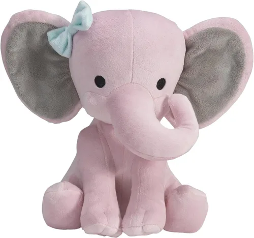 Bedtime Originals Twinkle Toes - Peluche de elefante rosa, color avellana, 1 unidad (paquete de 1)