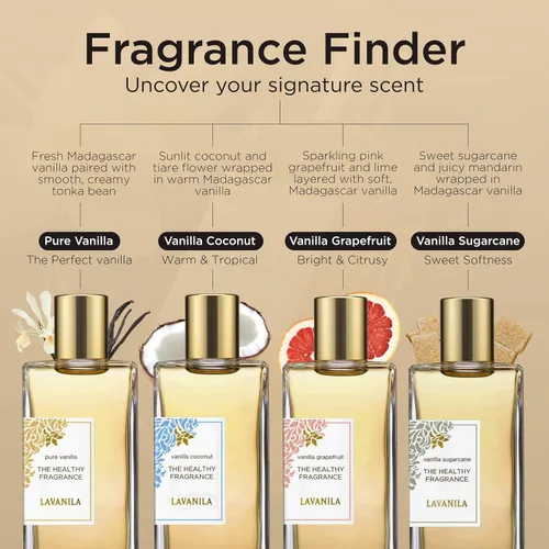 Miniatura 7 de Lavanila Perfume Puro de Vainilla para Mujeres, 1.7 oz / 50 ml - Fragancia Pura de Vainilla de Madagascar y Granos de Tonka Cremosos, Eau de Parfum