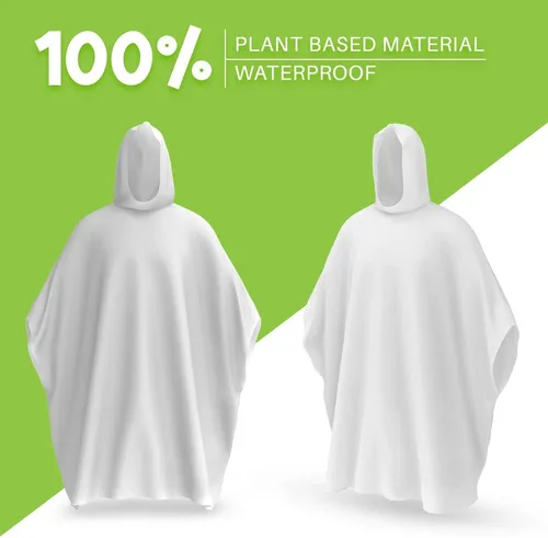 Miniatura 5 de Hagon PRO Ponchos de lluvia desechables para adultos (paquete de 5)