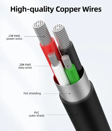 Miniatura 6 de Cable micro USB de 0.5 pies y 6 pulgadas, [3 unidades, 0.5 pies] cargador Android duradero cable corto cable de carga rápida para Samsung Galaxy S7