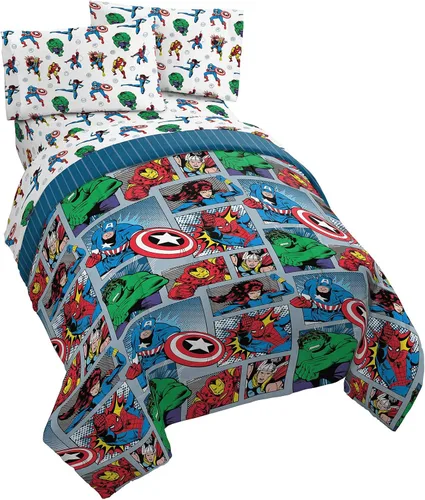 Miniatura 11 de Jay Franco Unicorn Rainbow Juego de cama individual de 4 piezas, incluye edredón y juego de sábanas, microfibra súper suave resistente a la Blanco