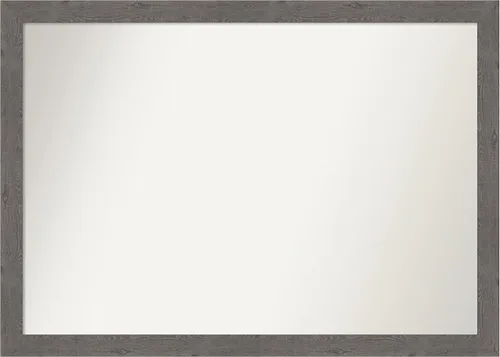 Miniatura 94 de Amanti Art Espejo de baño gris para sobre el fregadero, 31 x 48 pulgadas, espejo de tocador rectangular estrecho de color gris, marco de madera