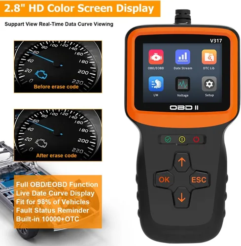Miniatura 4 de Zpana Escáner OBD2 para Coche, Herramienta de Diagnóstico, Lector de Códigos de Fallas del Motor del Vehículo, Limpieza de Datos, Disposición I/M