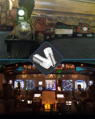 Miniatura 6 de Bombilla LED 1820 #313 1445 1813 1816 1815 53 57 BA9S 10-30 voltios CA/CC para luz de tren, pantalla de tablero de bingo, luces indicadoras