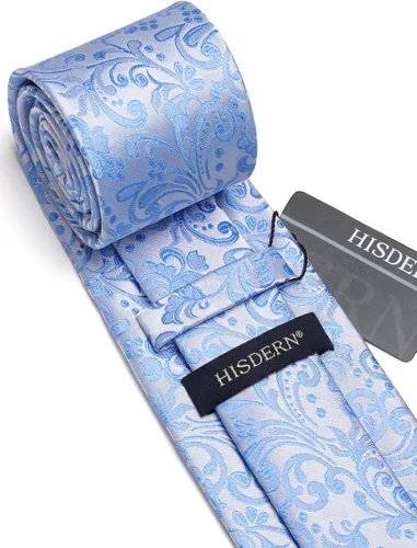 Miniatura 264 de Corbatas florales tejidas clásicas para hombre, corbata cuadrada de bolsillo, corbatas formales para hombres, boda con pañuelo