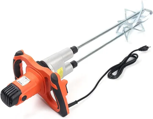 Miniatura 7 de Mezclador eléctrico de mortero de hormigón, 1800 W, portátil, de doble paleta, mezclador de concreto para taladro con 2 velocidades, agitador
