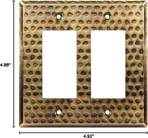Miniatura 8 de LIDER Placa decorativa de pared de metal para interruptor o receptáculo, cubierta de salida de acero inoxidable, resistente a la corrosión