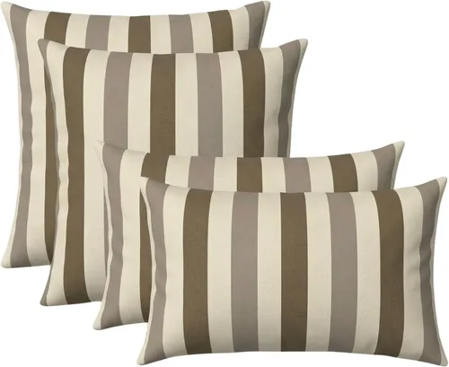 Miniatura 16 de RSH DECOR: Sunbrella Lumbar & Square Pillows Set of 4 20" x 12" & 17" x 17" Water & Fade-Resistant Fabric Outdoor Throw Pillows for Patio