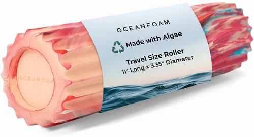 Miniatura 29 de Oceanfoam Ripple - Rodillo de espuma de viaje (11" x 3.35") Mini rodillo de espuma firme para terapia física, masaje de tejido profundo, dolor