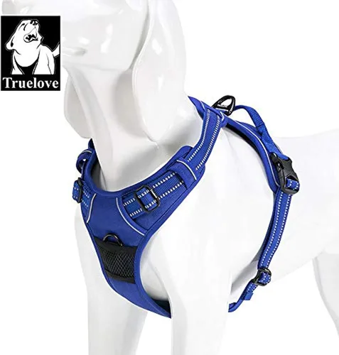 Miniatura 12 de TRUE LOVE - Arnés de perro ajustable, sin tirones, reflectante, para mascotas con control cómodo y colores brillantes TLH5651 (púrpura, XL)
