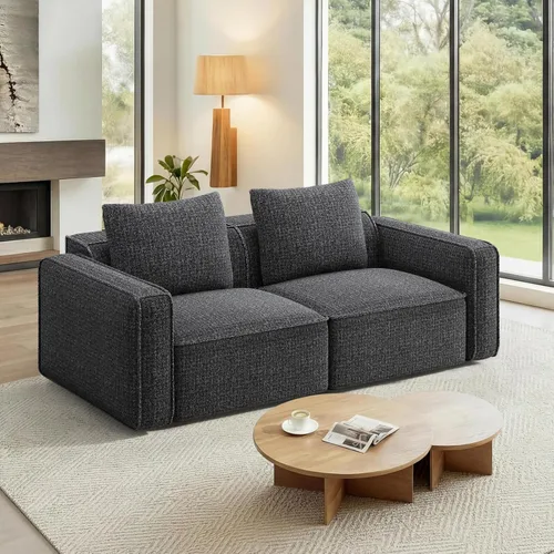 Miniatura 13 de Welzona loveseat - Sofá biplaza de felpilla cómodo de 75 pulgadas, sofás pequeños para espacios pequeños, sofá biplaza moderno de 2 plazas, sofás