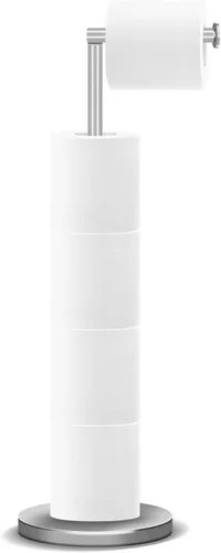 RRM Soporte de Papel Higiénico, Soporte de Papel Higiénico para Baño con Almacenamiento de Reserva para 3-4 Rollos de Papel Higiénico, Soporte de