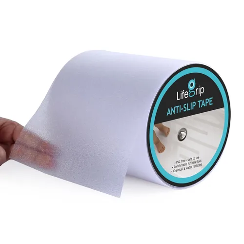 Miniatura 17 de Lifegrip - Cinta de tracción antideslizante, 4 pulgadas x 38 pies, mejor agarre, fricción, adhesivo abrasivo para escaleras, peldaños de pisada