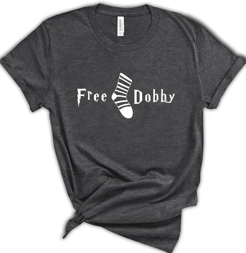 Camisetas de Dobby gratis, regalo divertido para mujeres y hombres, calcetines gratis, camiseta gráfica, ropa casual de manga para verano, regalos