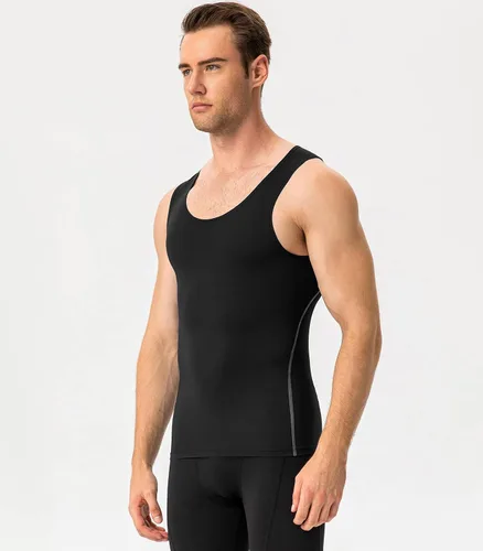 Miniatura 4 de Paquete de 13 camisetas de compresión atléticas para hombre, camiseta sin mangas de ajuste seco, camiseta deportiva para correr, gimnasio, camisetas