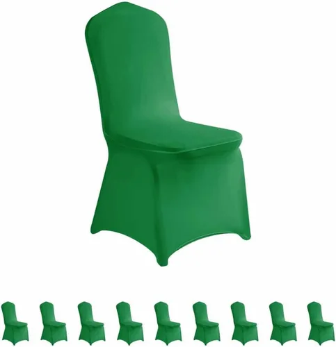 Miniatura 17 de LZY 6 piezas Fundas de Silla de Spandex Elásticas Fundas Deslizables para Fiestas de Boda, Fundas de Decoración de Sillas de Comedor y Banquete Negro