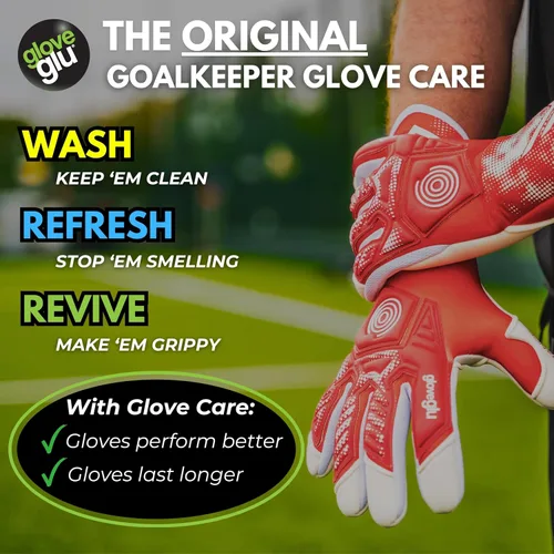 Miniatura 7 de Gloveglu MEGAgrip - Spray de agarre para guantes de portero Guante de portero avanzado Reviver Captura mejorada y mejor manejo del balón