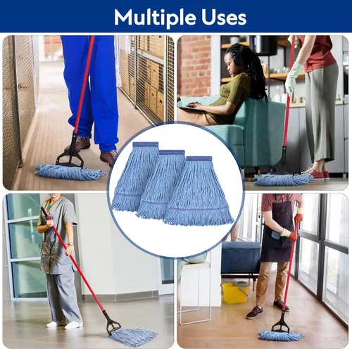 Miniatura 5 de Matthew Cleaning Cabezal de Trapeador de Servicio Pesado Repuesto Comercial para Limpieza General y de Pisos, Cabezal de Repuesto de Hilo de Extremo