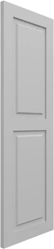 Miniatura 4 de Persianas de PVC True Fit de 18"An x 48"Al con Dos Paneles Elevados Iguales, Imprimadas (Por Par - Herrajes No Incluidos)