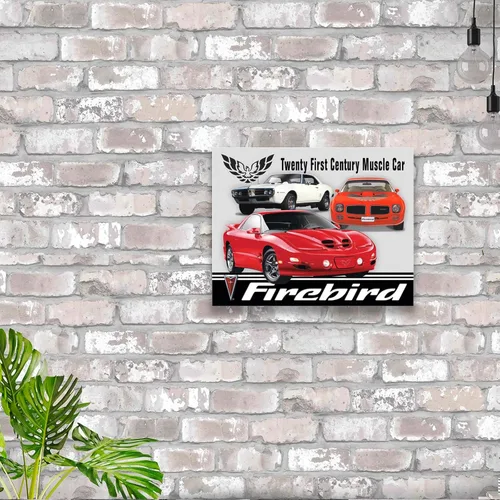 Miniatura 4 de Desperate Enterprises Pontiac Firebird Tribute - Letrero de metal nostálgico vintage para pared, fabricado en Estados Unidos Pontiac Firebird