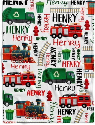 Miniatura 14 de Manta personalizada de camión de bomberos para bebé, manta de forro polar, manta de hitos para bebé, manta mensual de hitos para bebé, manta de Hito
