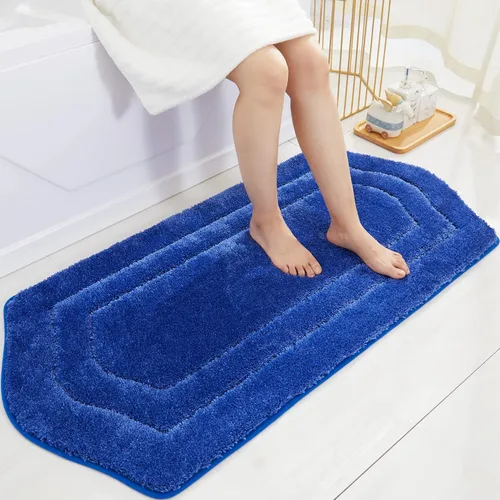 Miniatura 62 de COSY HOMEER Alfombras de Baño Extra Gruesas para Baño - Juegos de Alfombras Antideslizantes de Lino de Baño Suave Felpa 100% Poliéster Fuerte Sala