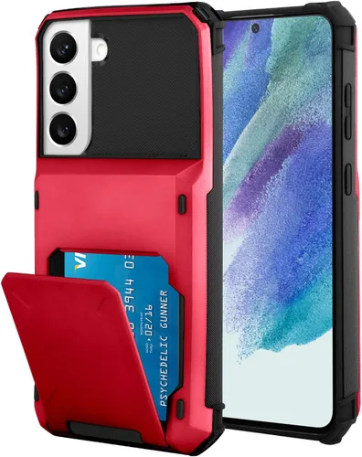 Miniatura 117 de Funda tipo cartera para Samsung Galaxy S22 Ultra con 4 ranuras para tarjetas de crédito a prueba de golpes, funda híbrida de protección reforzada