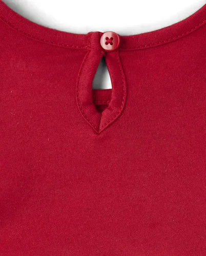 Miniatura 2 de The Children's Place Vestidos a cuadros de manga larga para bebés y recién nacidos, talla única, paquete de 2