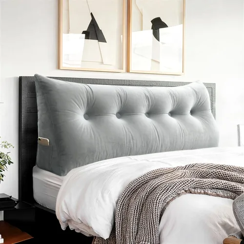 Miniatura 15 de Almohada de lectura triangular pequeña para cama, almohada de cuña para cabecero, almohada de apoyo para la espalda para sentarse en la cama, sofá