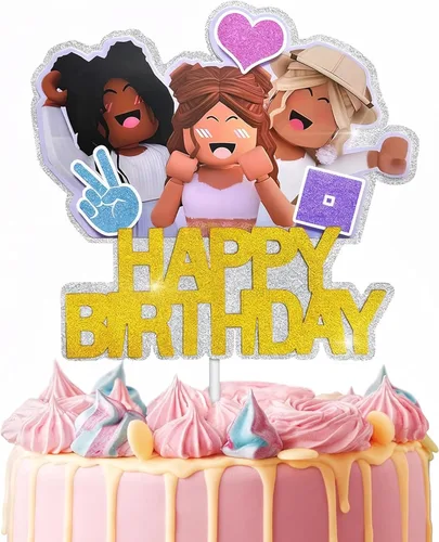Miniatura 15 de Decoración para Tarta de Videojuego - Decoración de Tarta de Juego de Cartón Brillante para Jugadores, Diseño Llamativo, Instalación Firme y Fácil