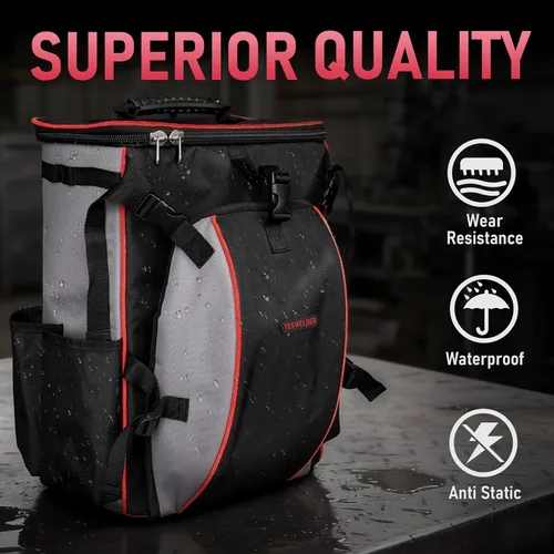 Miniatura 4 de YESWELDER Mochila de Soldador Paquete de Equipo Extremo con Casco de Seguridad