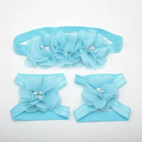 Miniatura 6 de 30 apliques de tela de gasa azul perla con diamantes de imitación para ropa, diademas de flores, manualidades, decoración de fiestas, apliques