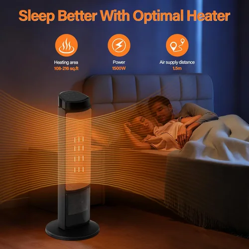 Miniatura 3 de Calentador de habitación, calentador de espacio para uso en interiores con termostato, calentador eléctrico para dormitorio, oficina, sala de estar