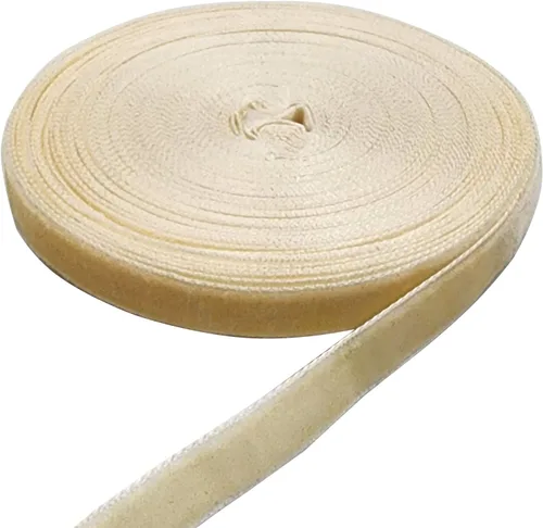 Miniatura 24 de Bobina de cinta de terciopelo de 10 yardas, disponible en muchos colores (Beige, 1 1/2 pulgadas)