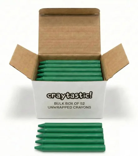 Miniatura 18 de Craytastic! Caja de 52 crayones sin envolver a granel (azul) para manualidades, fiestas, niños, crayones sin papel, sin envoltura de papel, prueba