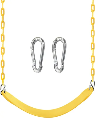 Miniatura 8 de TURFEE Columpio para juego de columpios de exterior – Juego de reemplazo de 1 asiento con cadenas resistentes – Accesorios de patio de recreo