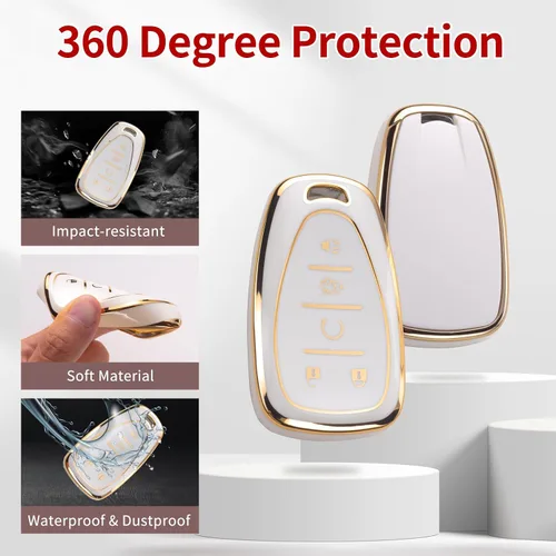 Miniatura 3 de Compatible con Funda para Llavero de Perla, Blanco, Blanco