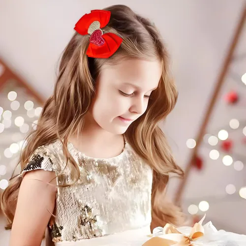 Miniatura 2 de Lazos para el pelo de Halloween para niñas, 4 pinzas para el pelo de calabaza fantasma, bonitos pasadores de cinta de grogrén para niños, accesorios
