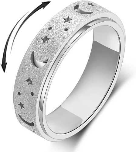 OreilleStar Anillo de ansiedad para mujer, anillo giratorio, anillo para ansiedad, juguetes para adultos, anillos giratorios para ansiedad, anillos