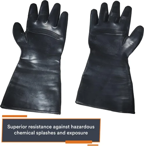 Miniatura 3 de MIRA - Guantes protectores de seguridad NC-11 CBRN Guantes de trabajo industriales reutilizables resistentes a productos químicos 1 par XS a XXL