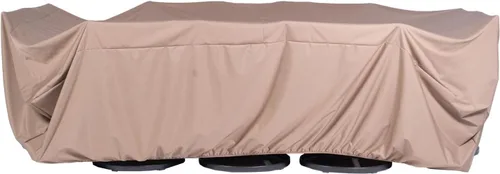 Hanover Funda rectangular grande para muebles de comedor de 9 piezas, impermeable, resistente a la intemperie, 130 pulgadas de largo x 106.3