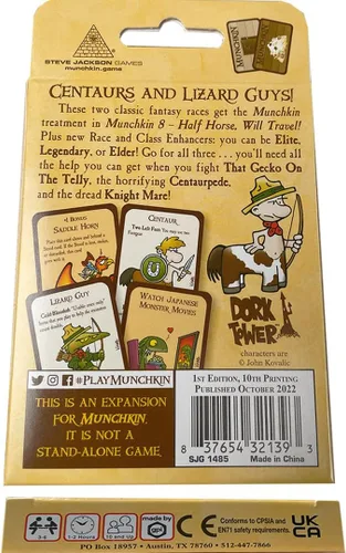 Miniatura 2 de Munchkin 8 – Half Horse, Will Travel Card Game (expansión), expansión de 112 cartas, adultos, niños y familia, RPG de aventura de fantasía, edades