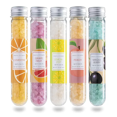 Miniatura 8 de B.C. Beauty Concepts - Sales de baño de aromaterapia - Sales de Epsom para remojar, set de spa de baño relajante, perfumado en almendra de vainilla